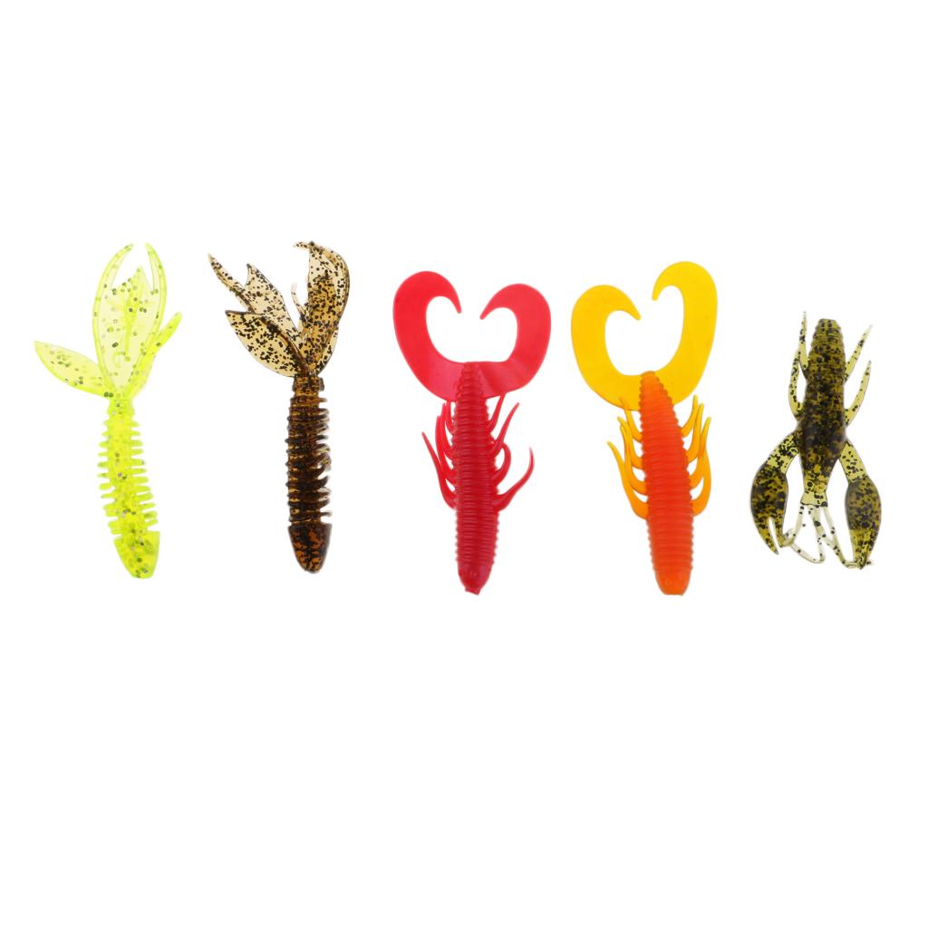 20pcs Soft Bait Silicone Lures Worm Fishing Lures Shrimp Crayfish Lure Set