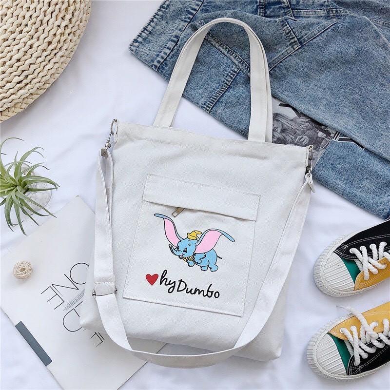 TÚI ĐEO CHÉO TOTE CHÚ VOI HY DUMBO DỄ THƯƠNG