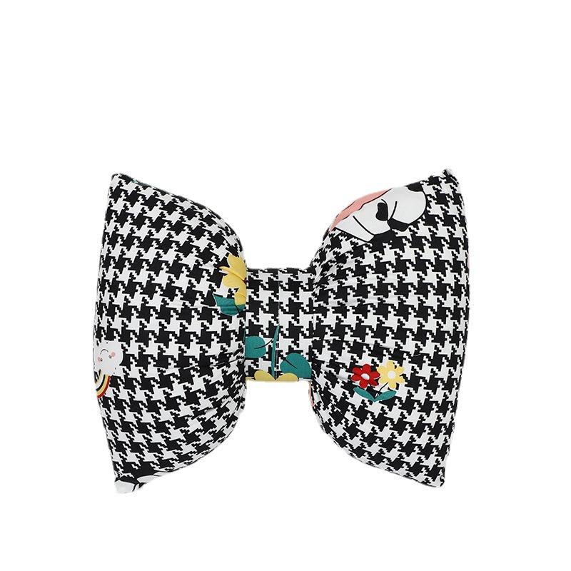 Gối Tựa Đầu Bằng Vải Cotton In Họa Tiết Hoạt Hình Đính Nơ Thời Trang Cho Nữ