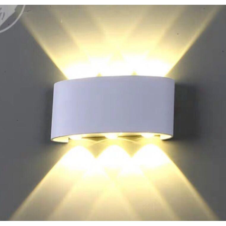 Đèn tường led 2 đầu 6w  tia ánh sáng vàng, đèn tường led nghệ thuật trang trí có chỉ số chống nước B155-6B