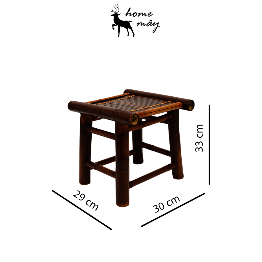 Bàn ghế mây tre + Đôn tre - 2 đôn tre + 1 bàn