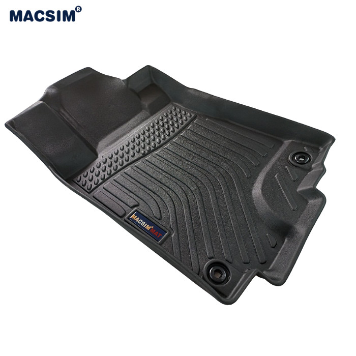 Thảm lót sàn xe ô tô Honda CRV 2012 -2016 Nhãn hiệu Macsim chất liệu nhựa TPV cao cấp màu đen