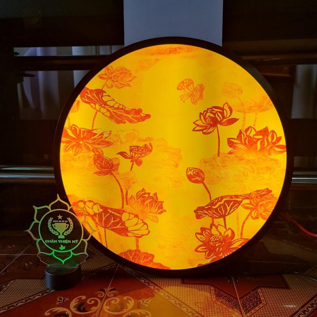 Đèn hào quang Trúc Chỉ in thờ gia tiên_HQTC2