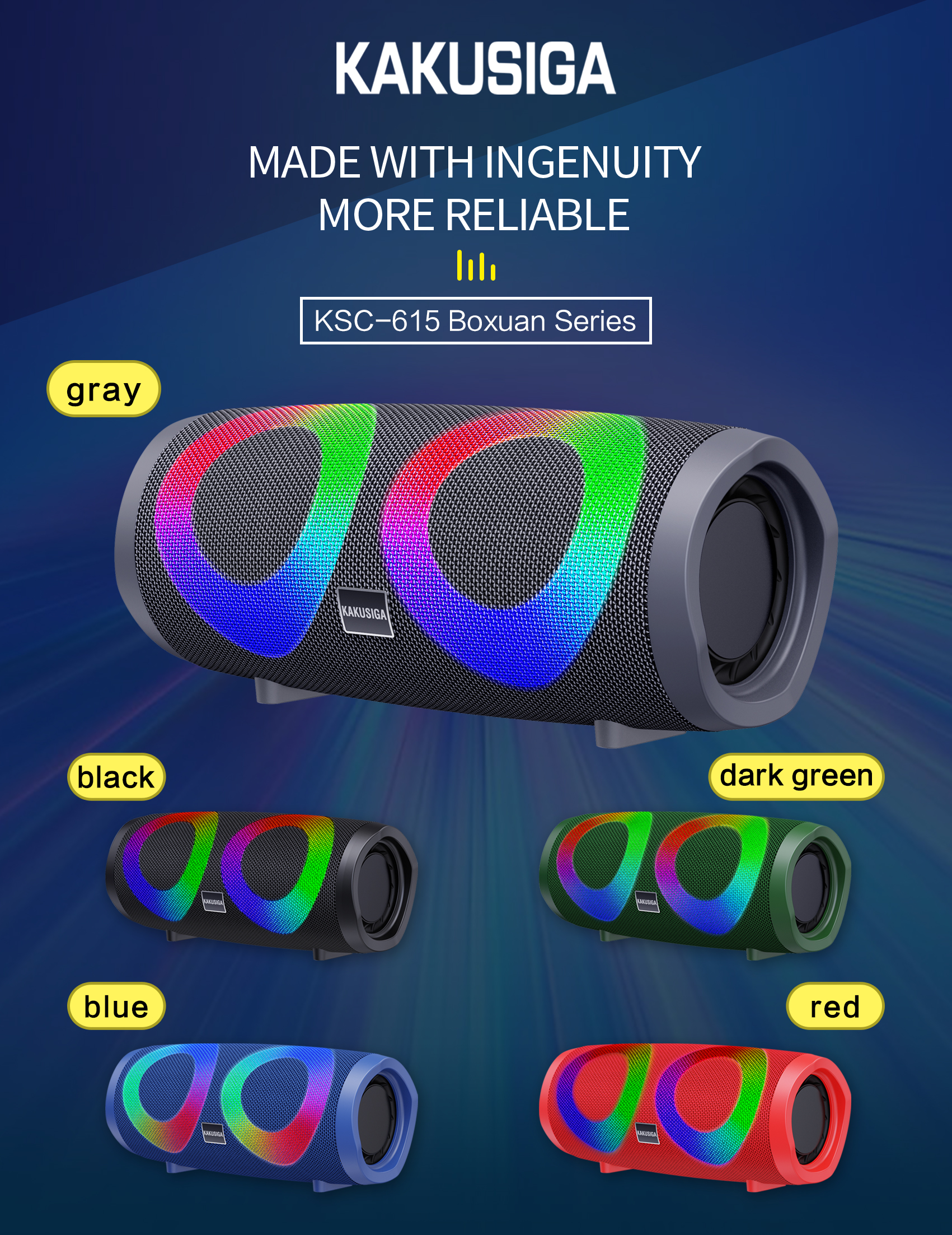 Loa Bluetooth Colorfull LED RGB Cầm Tay Du Lịch 1800mAh
