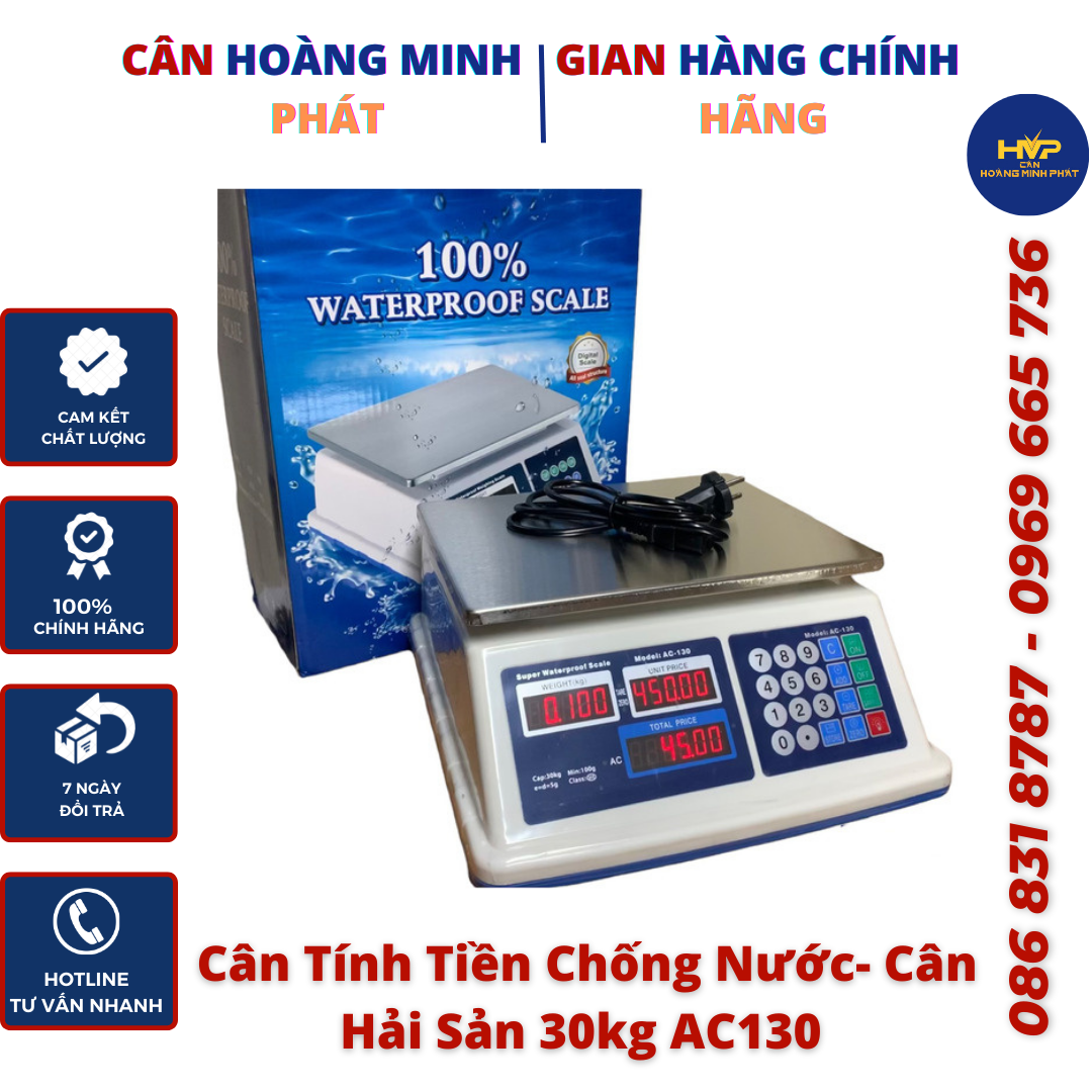 Cân Điện Tử tính tiền chống nước TAIWAN 30Kg ACS130