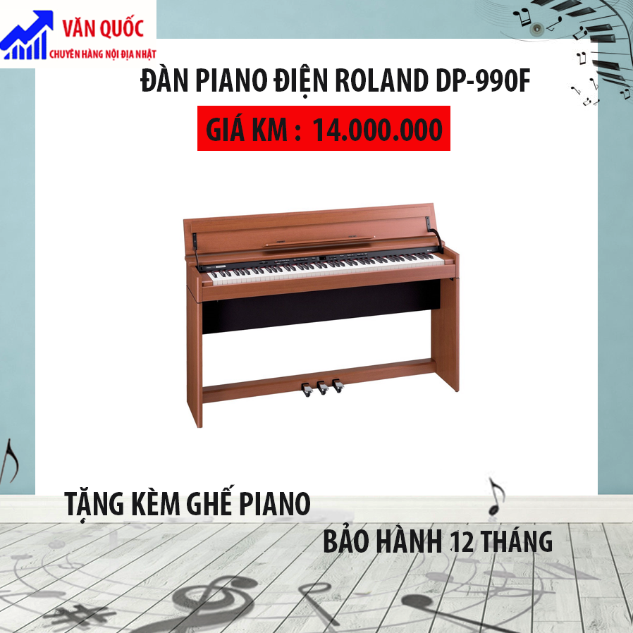 Đàn Piano Điện Roland DP 990+ Tặng Kèm Ghế Piano Cao Cấp + Khăn Phủ Đàn