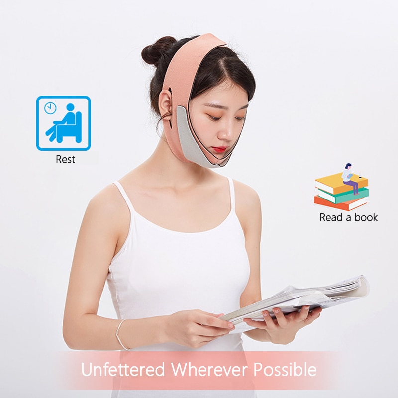 Dụng Cụ Bơm Hơi Áp Suất Nâng Cơ Mặt Tạo Vline Inflatable Face-lift Belt - Sử dụng 30 phút mỗi ngày cho hiệu quả ️️