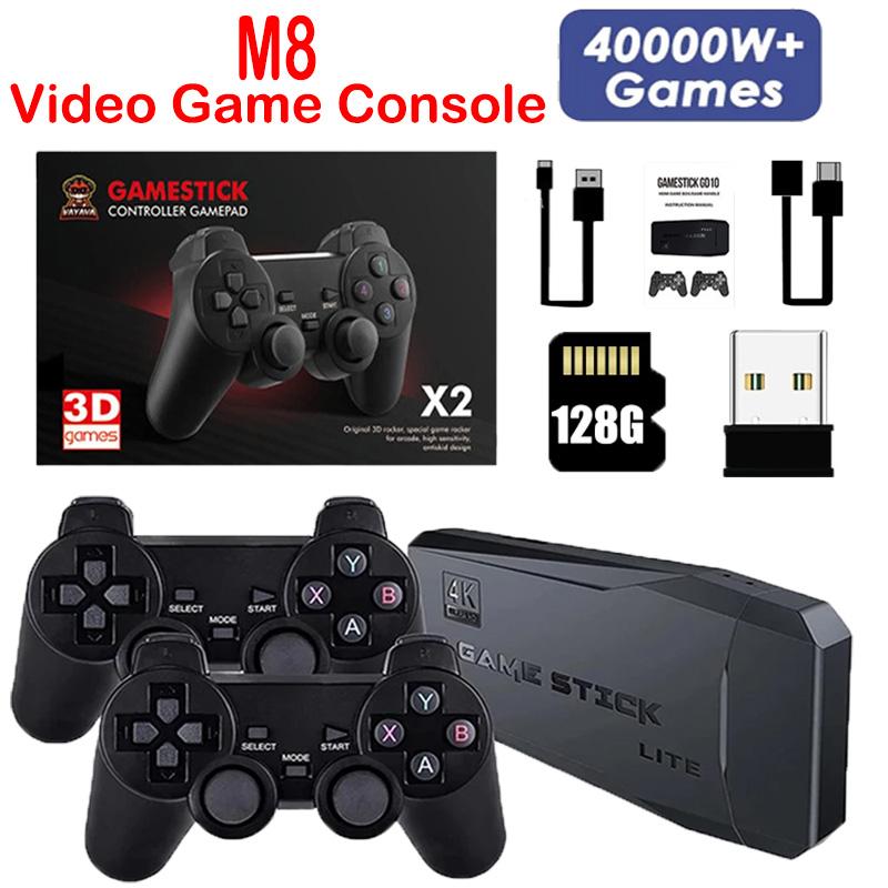 Bảng điều khiển trò chơi video GD10 với các gamepad không dây cho PS1/N64/DC-128GB 30000 Trò chơi 4K HD TV Retro Portable Game Diver