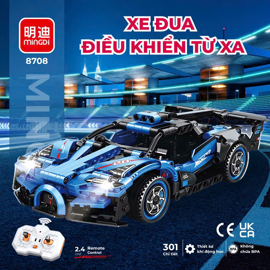 MINGDI - 8708 - 'Xe Đua Điều Khiển Từ Xa Tỉ Lệ 1:24 (301 Chi Tiết)