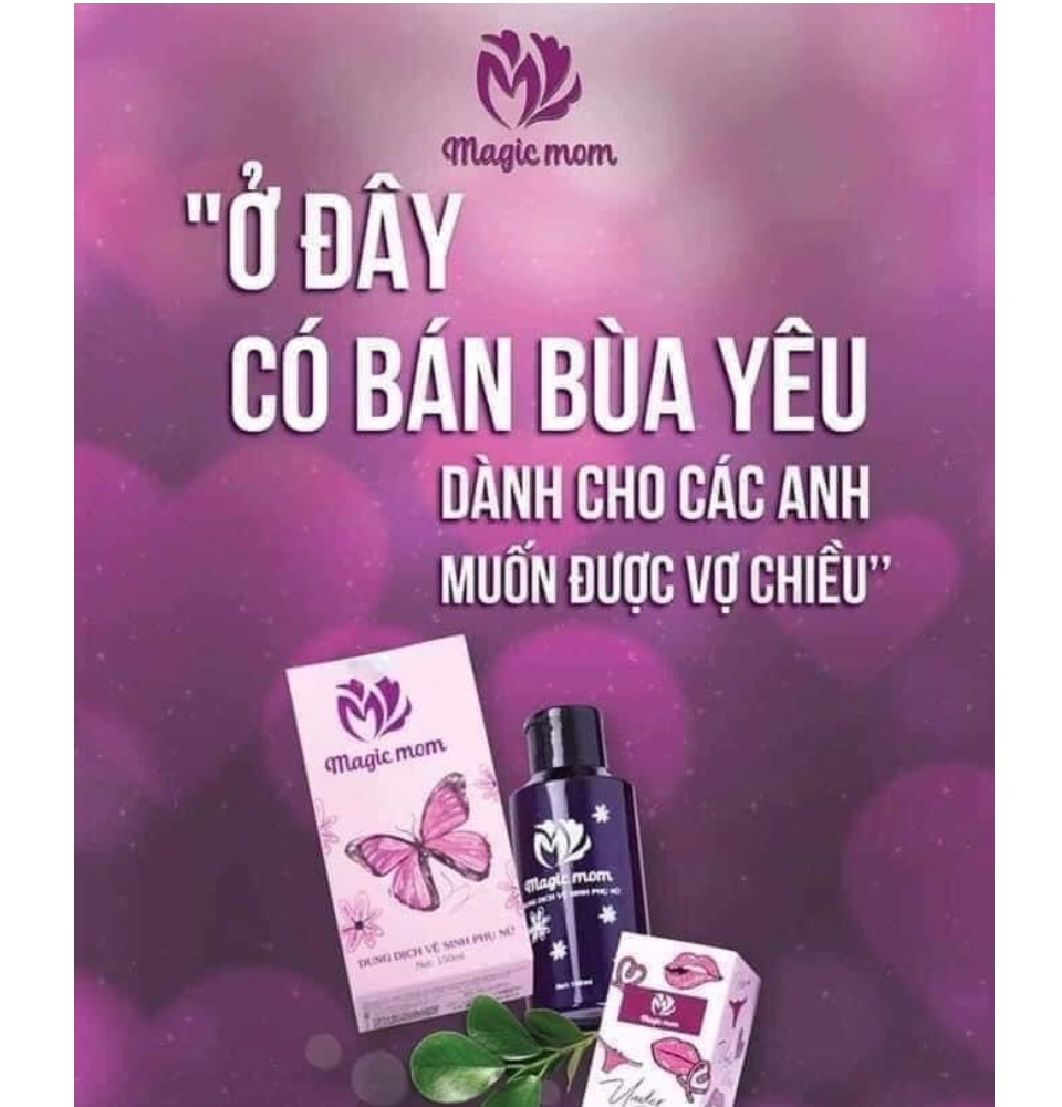 Dung Dịch Vệ Sinh Phụ Nữ Magic Mom – Love Gel – Làm Sạch Thơm Trắng Hồng Cô Bé 150ml