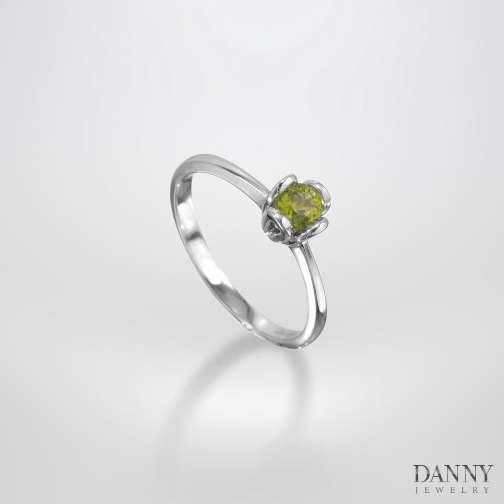 Nhẫn Nữ Danny Jewelry Bạc 925 Xi Rhodium Đính Đá Zircon/Peridot KI2GAE001