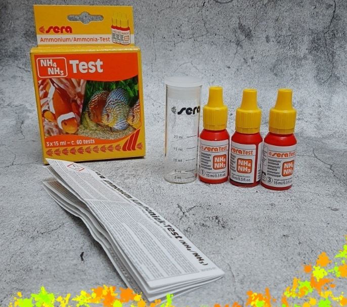 Test NH3 NH4 Sera Kiểm tra ammonia bể cá thủy sinh ao hồ nước mặn, ngọt
