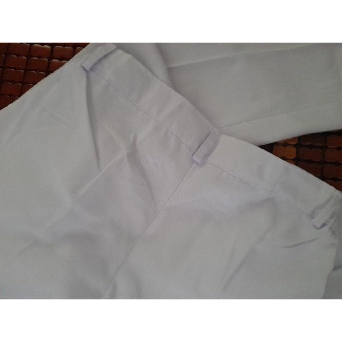 Quần blouse nam nữ KaKi trắng cao cấp - Quần Âu blu khoá kết hợp chun sang trọng cho bác sĩ, điều dưỡng, y tá có túi