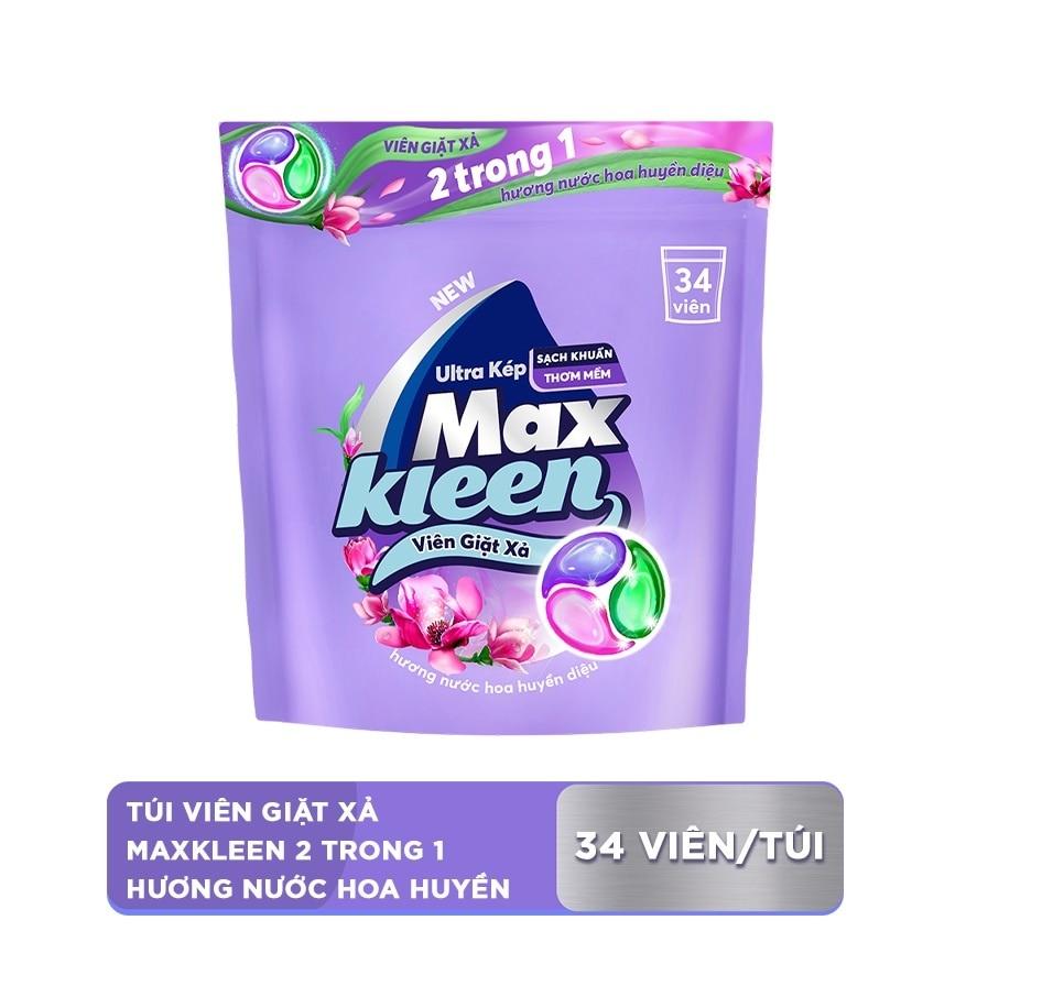 Túi Viên Giặt Xả Maxkleen Hương Nước Hoa Huyền Diệu 15g x 34Viên