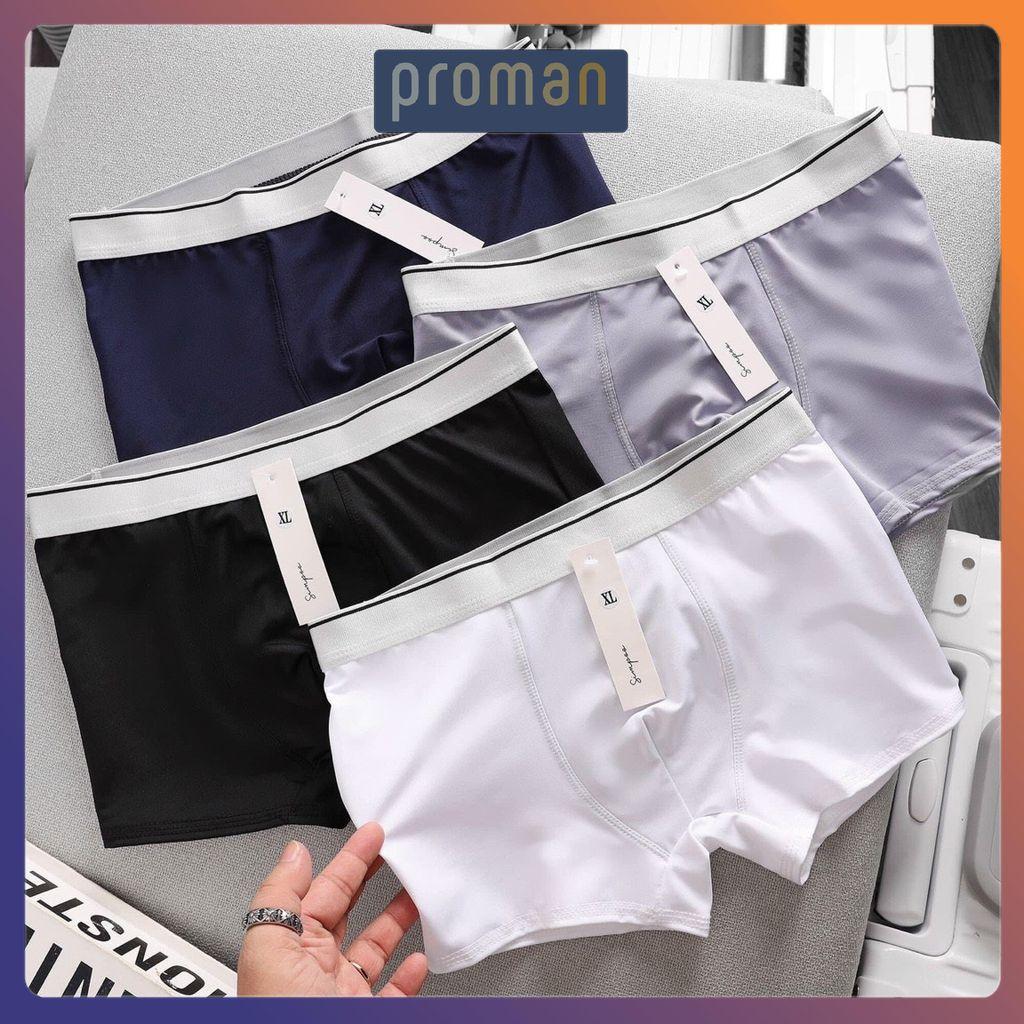 Quần lót nam thun lạnh cao cấp xuất Nhật xịn, quần sịp đùi nam boxer siêu co dãn kháng khuẩn SDN01 - PROMAN
