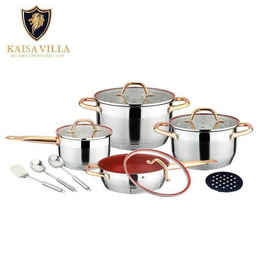 BỘ NỒI ĐỨC KAISA VILLA MÃ ĐÁY TỪ VUNG KÍNH THIẾT KẾ SANG TRỌNG