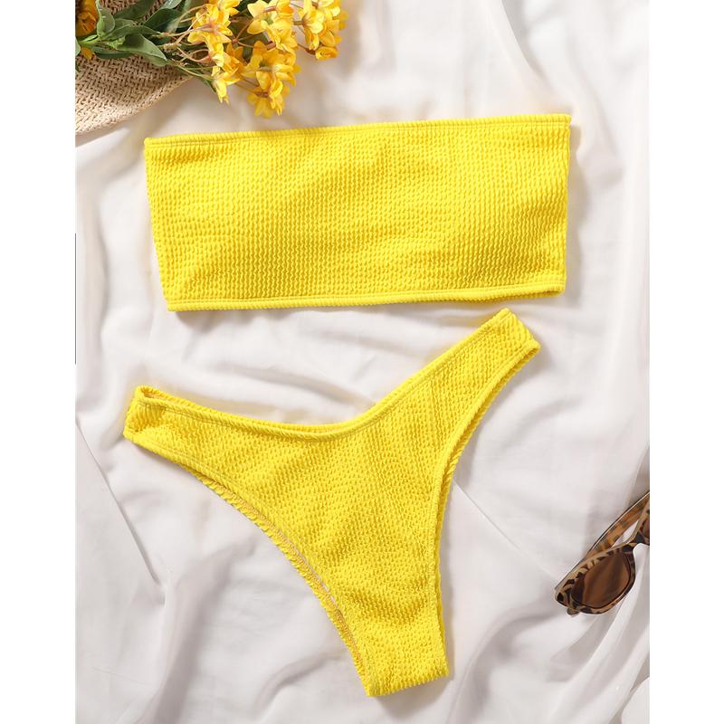Bikini 2021 Sexy Nữ Đồ Bơi Đẩy Lên Băng Brasil Bộ Bikini SỌC Đồ Bơi Nữ Biquinis Áo Tắm Đi Biển