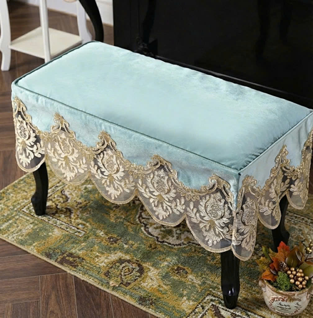 Khăn phủ đàn piano cơ đàn piano điện tử 88 phím phong cách Châu Âu cổ điển sang trọng trang trí giáng sinh noel Tết - Hàng chính hãng