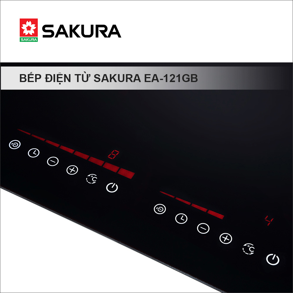 Bếp Từ Đôi Sakura EA-121GB Mặt Kính SCHOTT Ceran Hàng Chính Hãng