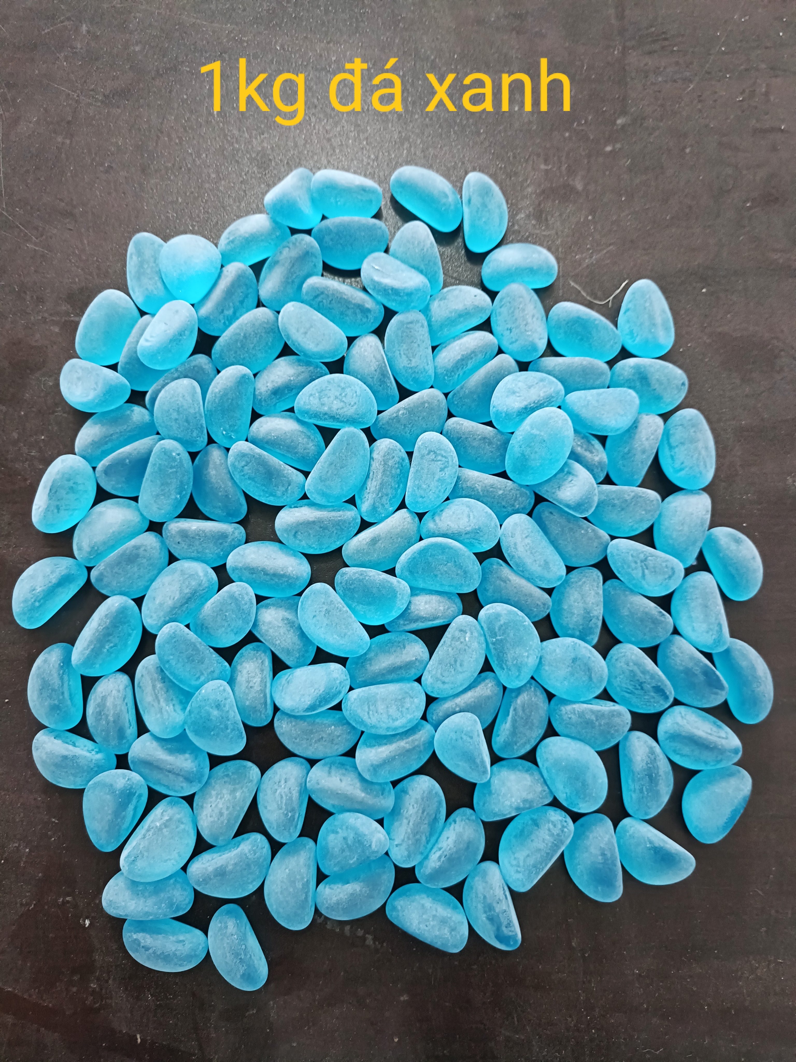 200g ĐÁ XANH PHỦ MỜ LÓT NỀN BỂ CÁ - ĐÁ THẦN KÌ - ĐÁ TRANG TRÍ HỒ CÁ