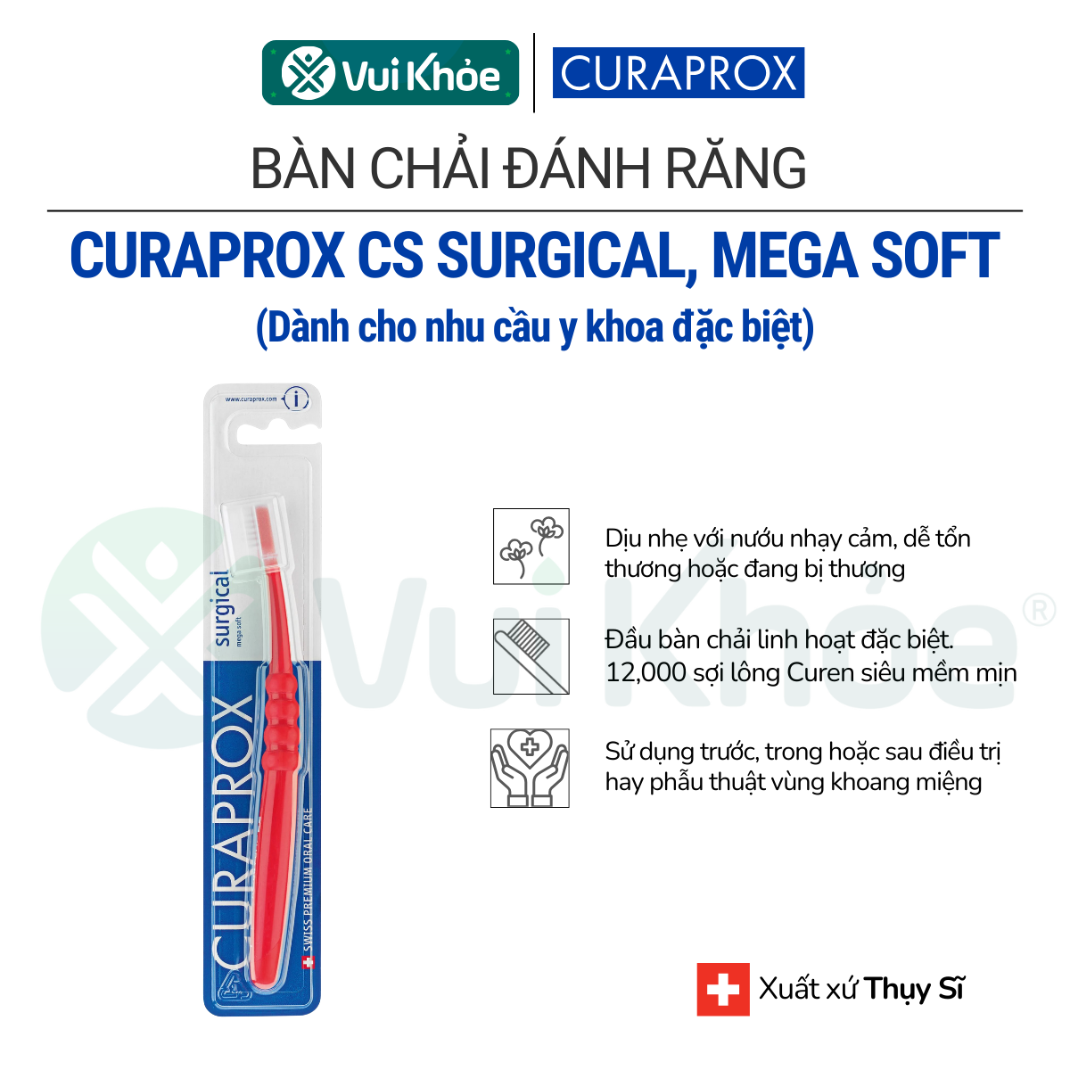 CURAPROX Bàn chải đánh răng CS Surgical MegaSoft | Vỉ 1 cây | Mã SP 73301897