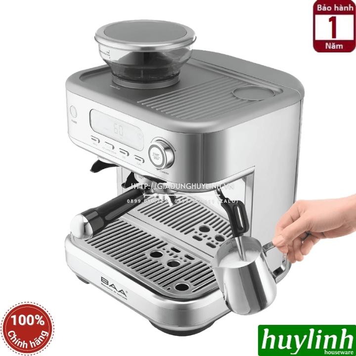 Máy pha cà phê BAA-868 - tích hợp máy xay [150 ly/ngày] - Tặng bộ quà Barista - Hàng chính hãng