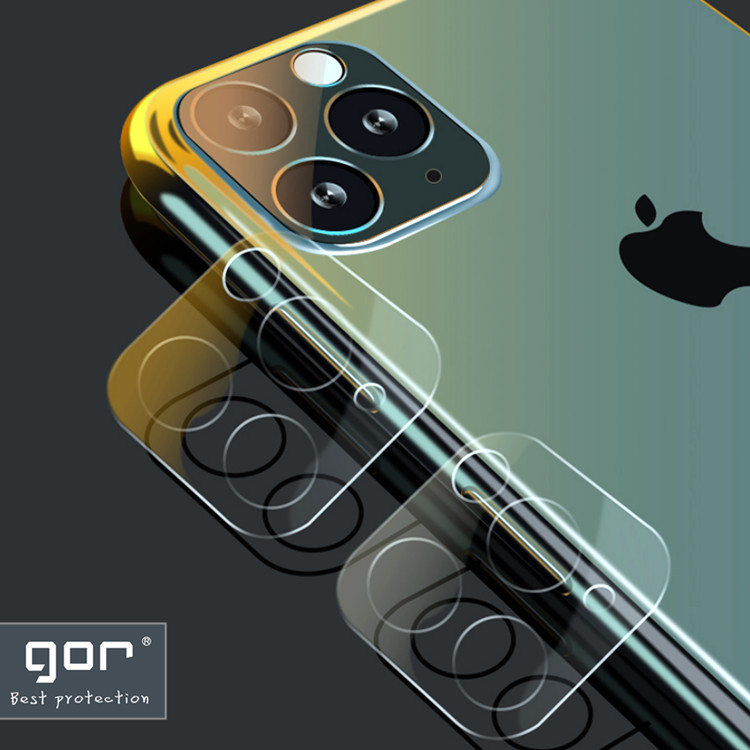 Miếng Dán Kính Cường Lực Camera chống trầy GOR cho iPhone 11 / 11 Pro / 11 Pro Max _ Hàng Nhập Khẩu