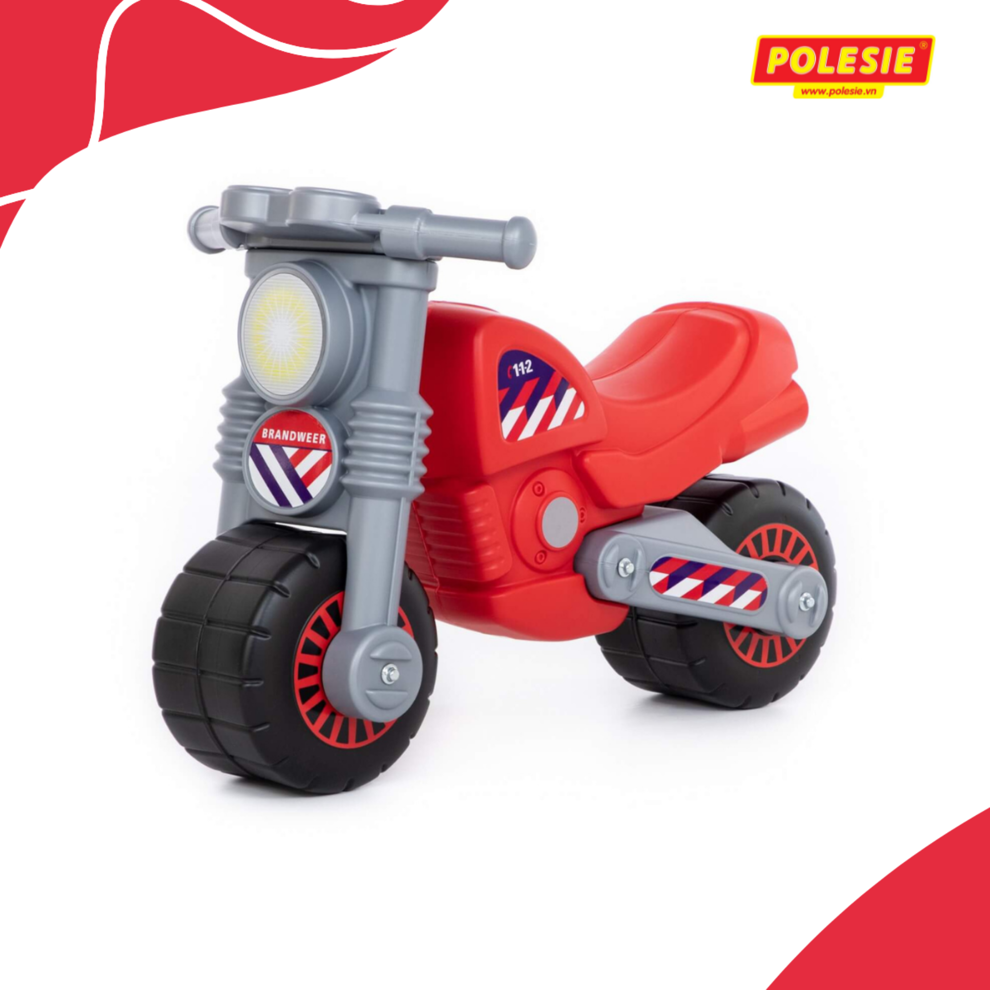 Xe chòi chân mô tô Brand 78650 màu Đỏ - Polesie Toys