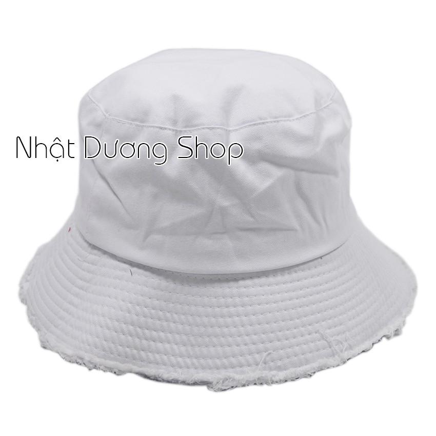 Nón Tai Bèo Viền Rách Tua Rua Xinh Xắn vải Cotton oách mềm thích hợp cho cả nam và nữ