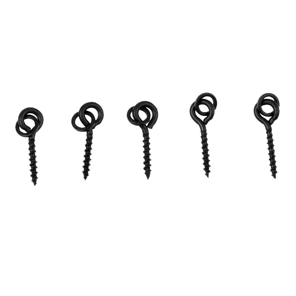 100Pcs 13mm Fishing Boilies Screw With Solid Ring Bait Fishing Tackle Accessory