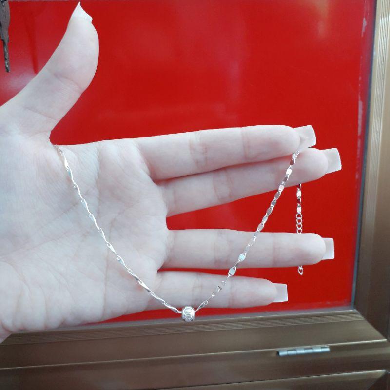 Lắc chân phối bi bạc basic YN JEWELRY