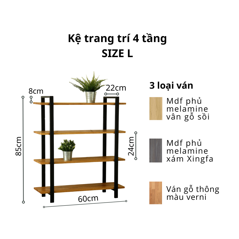 [HCM - Nhận đặt hàng theo yêu cầu] [Euro Style] Kệ trang trí chân sắt màu Đen, gỗ nguyên tấm chắc chắn. Kệ trang trí đẹp, sang trọng, mang phong cách cổ điển Bắc Âu. Sản phẩm cao cấp, đạt tiêu chuẩn Hàn Quốc