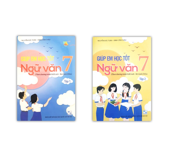 Sách - Combo Giúp em học tốt Ngữ Văn 7 - tập 1 + 2