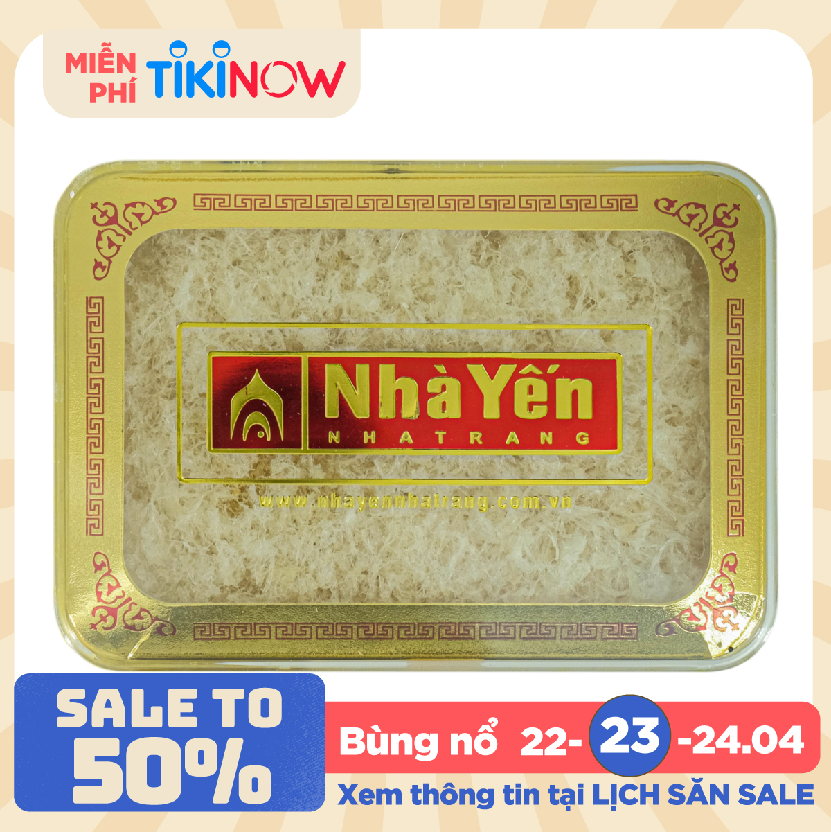 Đặc Sản Khánh Hòa - Tổ Yến Trắng Tinh Chế Vụn - Nhà Yến Nha Trang - Hộp 100 Gram - Yến Vụn Tinh Chế - Tổ Yến Sào Tinh Chế - Hàng Chính Hãng