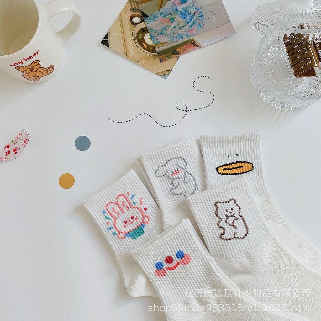 Combo 4 đôi tất Cotton họa tiết CỔ NGẮN - Tất Ngắn Nam Nữ, vớ chống hôi chân kháng khuẩn- cam kết siêu đẹp siêu rẻ