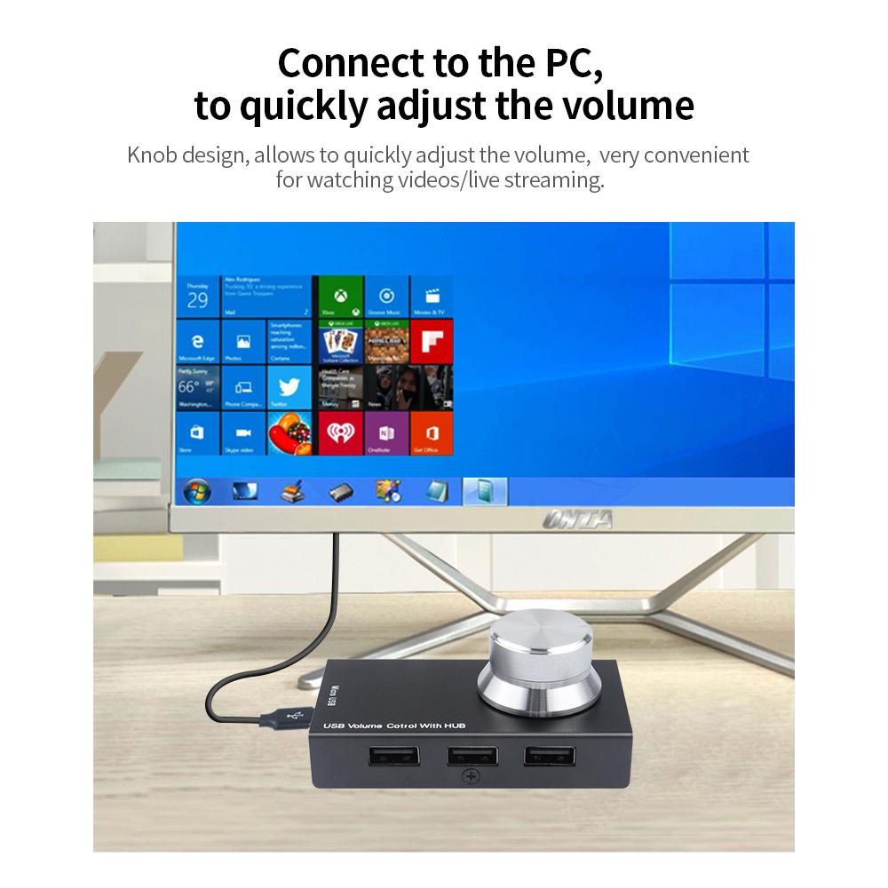 Bộ điều khiển AIMOS Audio Knob âm lượng đa phương tiện USB đa năng,bằng kim loại