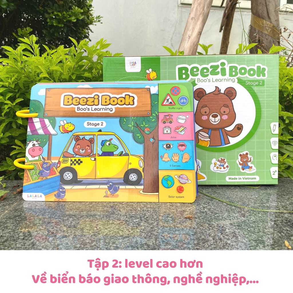 Học Liệu Bóc Dán Montessori Song Ngữ Anh Việt Beezi Book - Lalala Baby