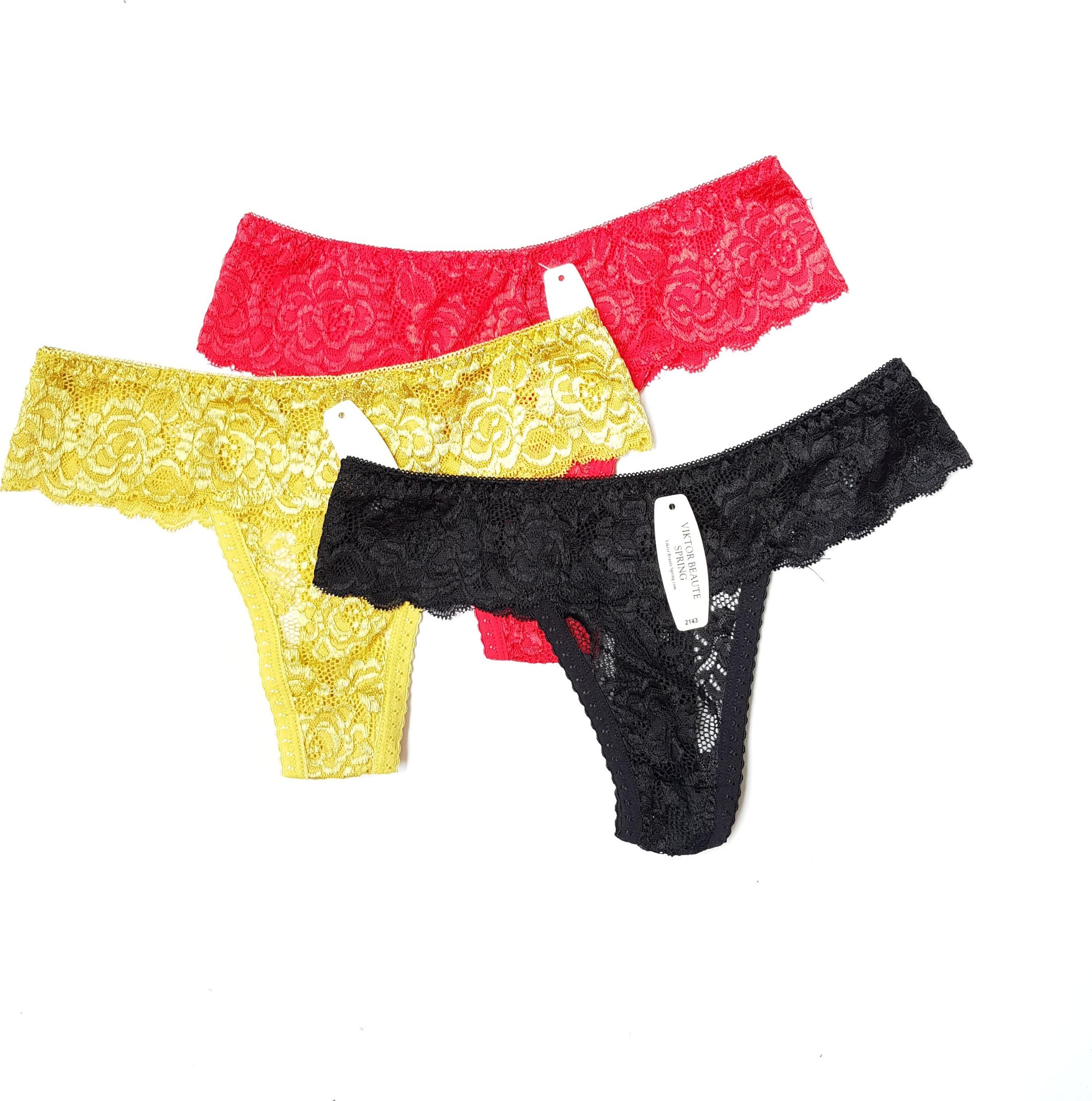 COMBO 3 CHIẾC QUẦN LÓT LỌT KHE NỮ REN SIÊU ĐẸP 2143