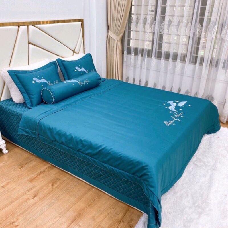 Bộ chăn ga gối trần bông làm phòng cưới siêu xinh