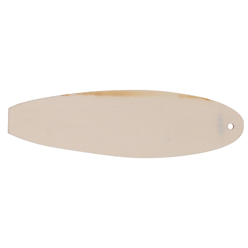 Set 8 Tấm Thẻ Gỗ Trơn Có Lỗ Treo Dùng Làm Thủ Công Đa Năng