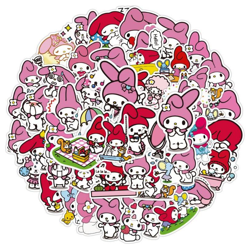 Sticker dán cao cấp con thỏ dễ thương Melody Cực COOL ms#196