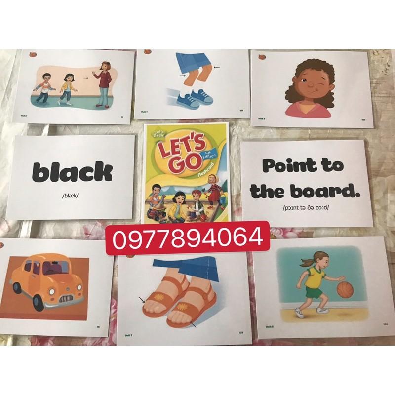 Flashcards Tiếng Anh Let’s go begin phiên bản 4th mới nhất ép plastics bền đẹp