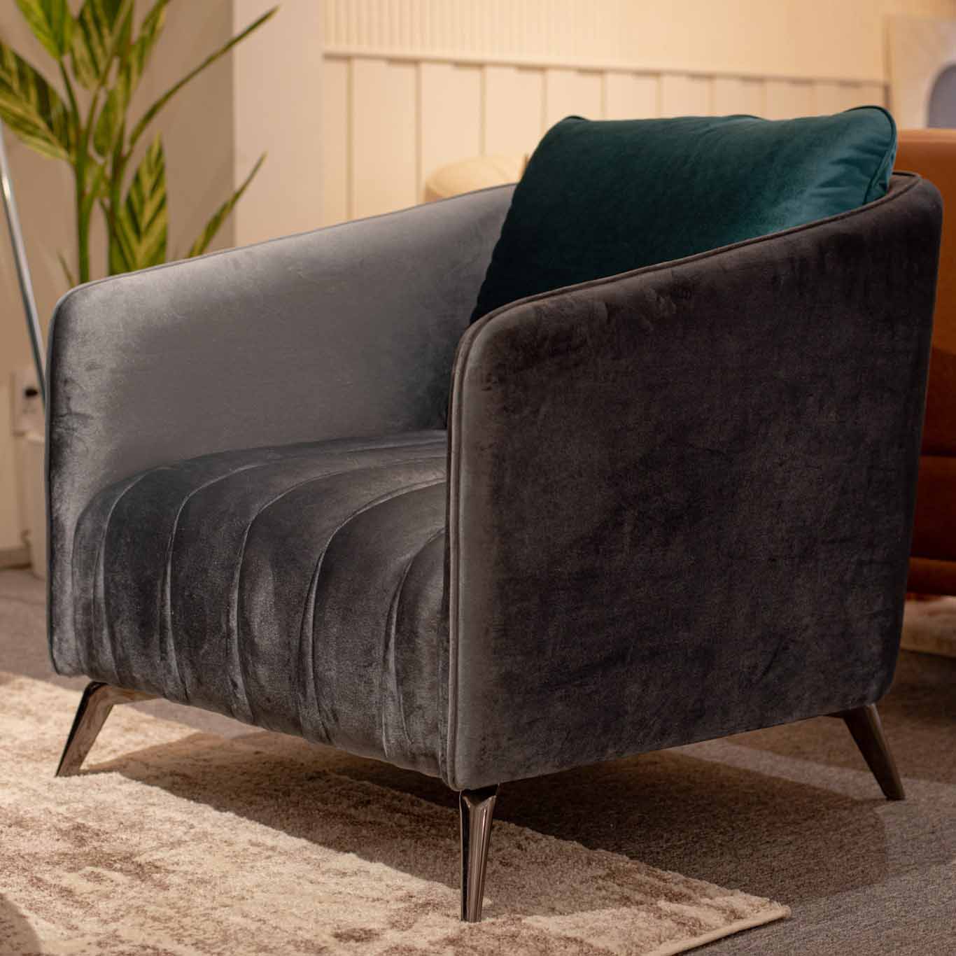 Ghế Sofa đơn vải nhung JEFFERSON G+Furniture