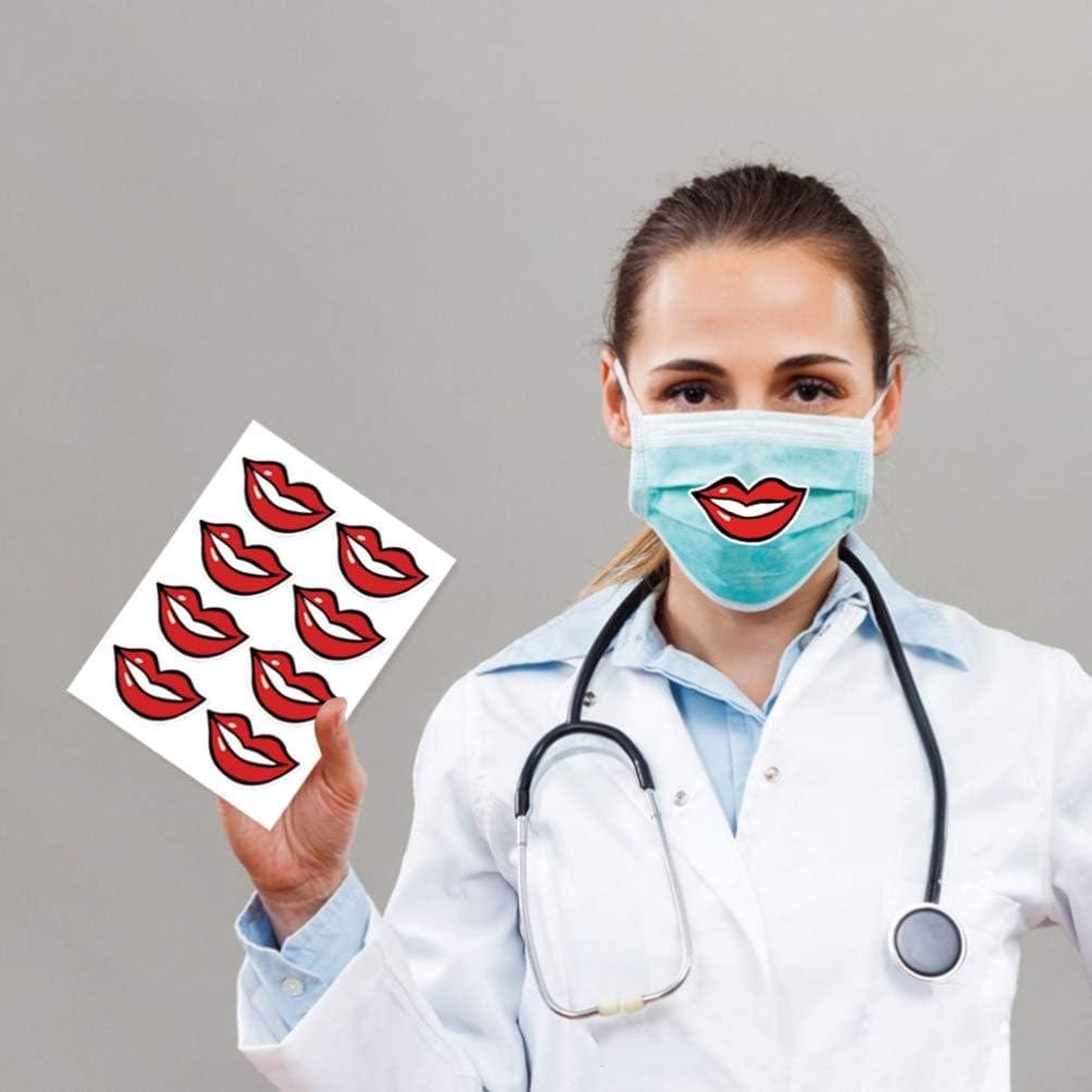 80 Chiếc Miệng Dán Mặt Che Miếng Dán Môi Dán Nụ Cười Tường Cho Mặt Bao Cao Su Mũ Đợi Đầu Đa Năng