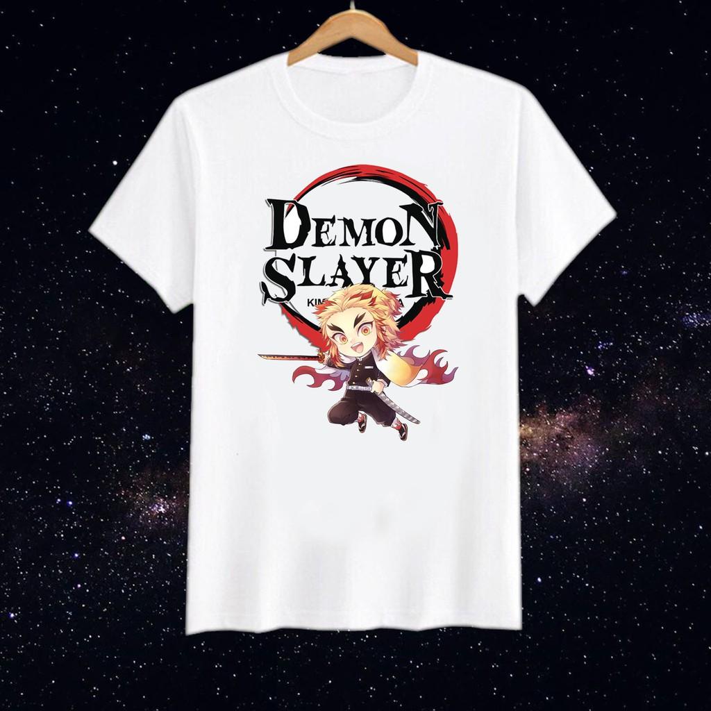 Áo thun in hình Áo anime Viêm trụ Rengoku Kyoujurou Kimetsu no yaiba/Thanh gươm diệt quỷ giá rẻ cực ngầu