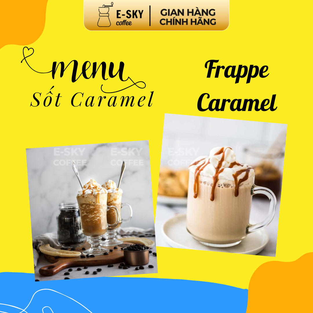 Sốt Caramel Pomona Caramel Sauce Nguyên Liệu Pha Chế Cà Phê, Trà Sữa Hàn Quốc Chai 2kg