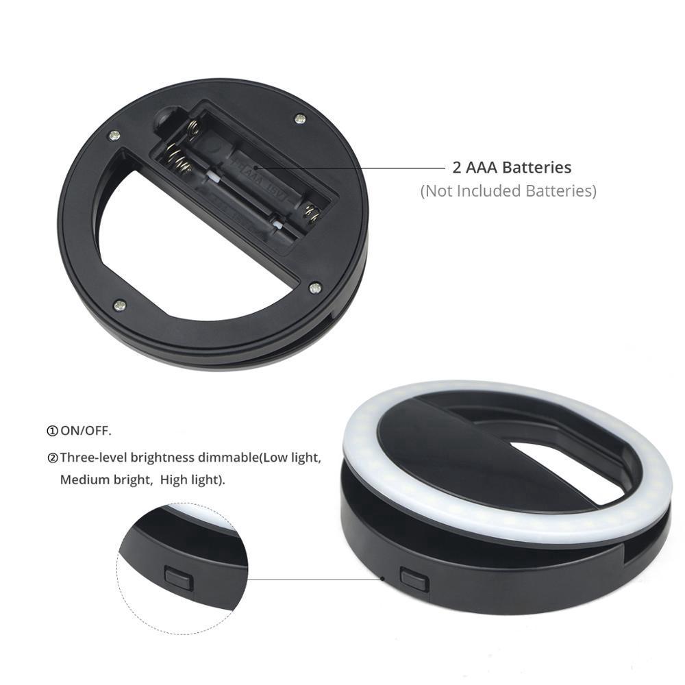 Đèn Led Kẹp Điện Thoại Hỗ Trợ Chụp Ảnh Tiện Lợi