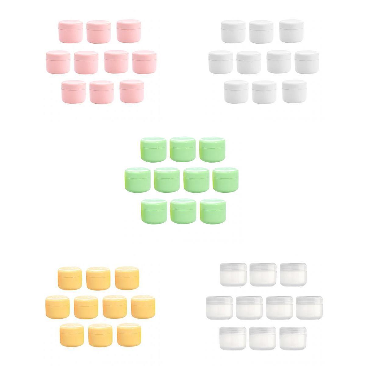 50pcs Empty Refillable Plastic Cosmetic Sample Jars, Makeup Cream Container