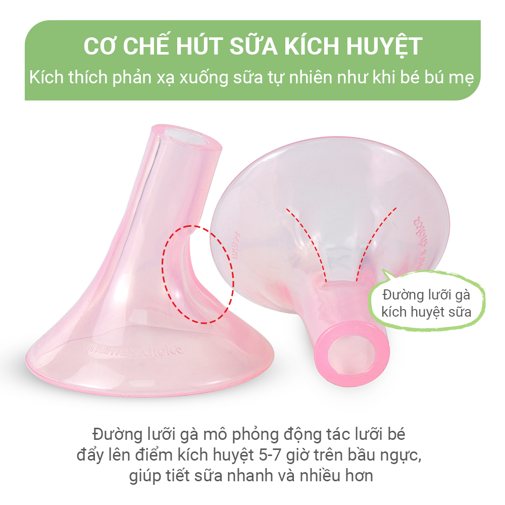 Phễu Hút Sữa Silicone Mama's Choice Pumpfit, Hứng Sữa Mẹ Êm Ái, Kiểm Định Quốc Tế, Tương Thích Máy Mede la Spectra Avent Fazt