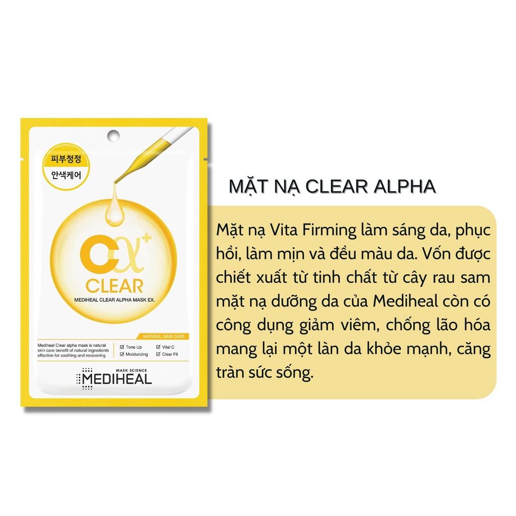 Mặt Nạ Mediheal Clear Alpha Mask Dưỡng Da Trắng Sáng 23ml
